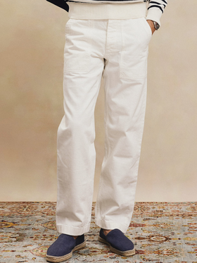 Fortela 白色丹宁工装裤