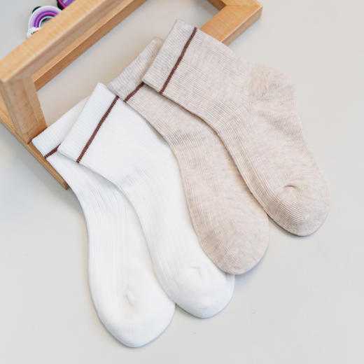 【6双6折】小童春夏袜子中筒棉袜简约男童袜女宝棉袜【2双装 2513205】 商品图1