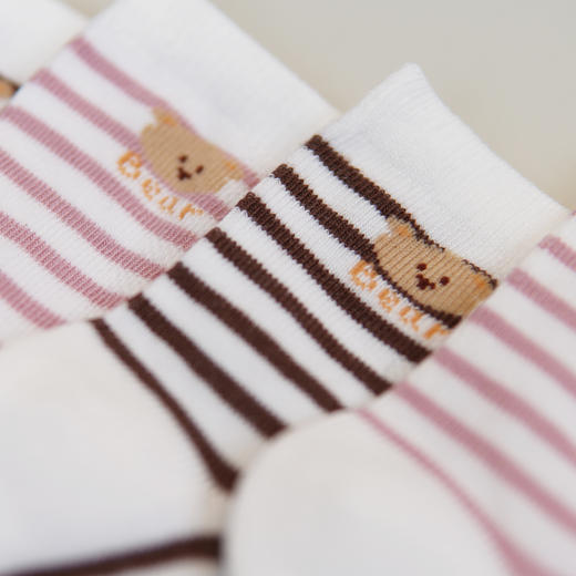 【6双6折】小童春夏网面棉袜条纹可爱宝宝袜舒适透气【2双装  2513201】 商品图2