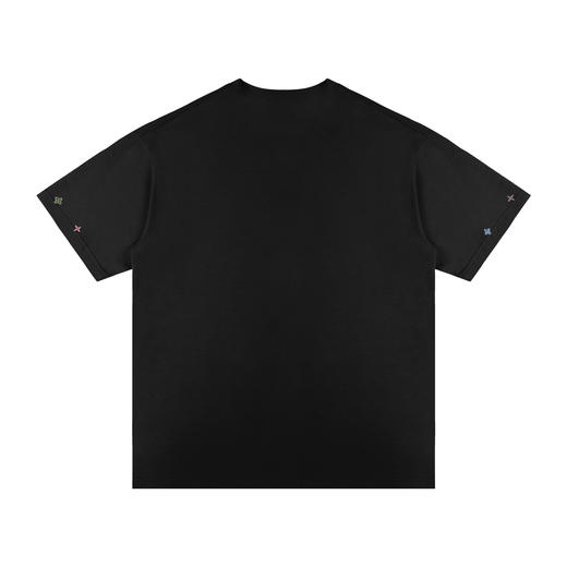 FDR官方店 字母小花项链刺绣宽松短袖T恤男女夏季潮牌情侣装上衣 商品图4