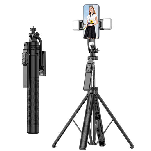 C18/C19/TTO1跳跳杆稳拍器云台自拍杆手机支架落地三脚架 手机通用360度自拍照神器360度旋转多功能手持防抖旅游便携直播演唱会拍摄专用稳定器四脚 商品图7