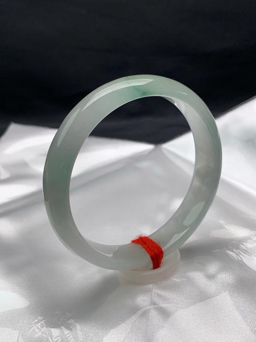 612674，58.6圈口，冰飘花正圈平安镯，种老水足，冰透起光 商品图1