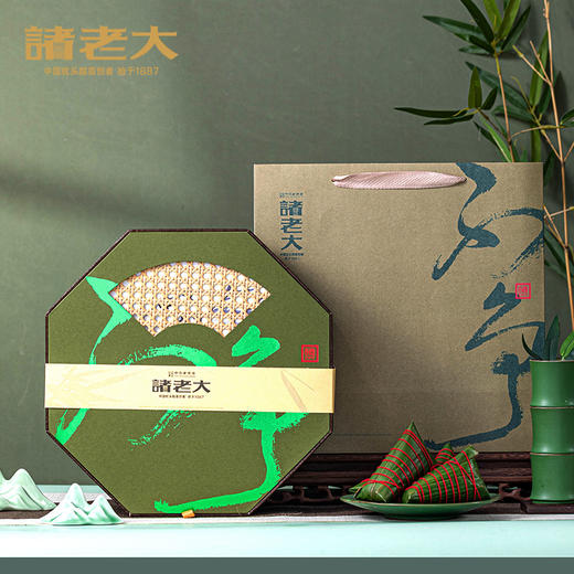 诸老大 知竹常乐枕头粽礼盒（8粽+茶酥+香包+竹节杯） - 1360g【端午】SKT 商品图4
