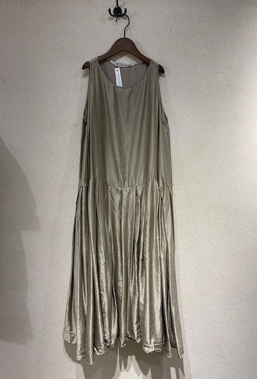 ALBUM DI FAMIGLIA 丝棉混纺无袖百褶背心连衣裙 商品图13