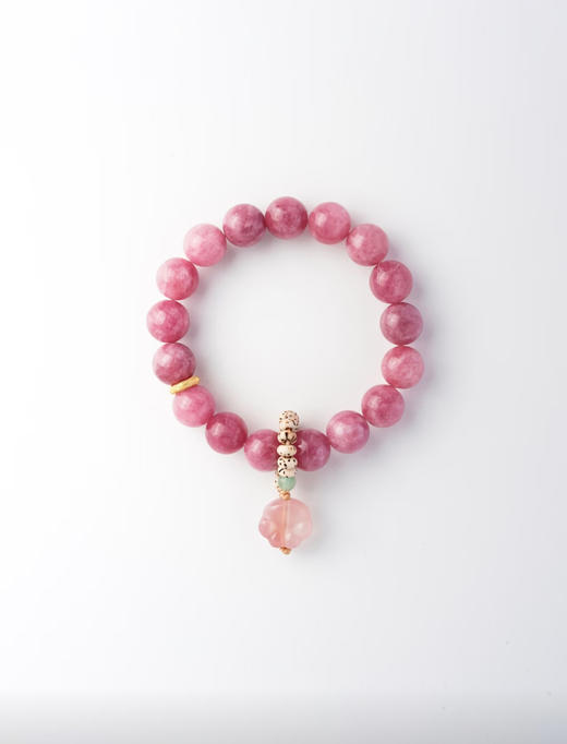 春日桃花把一场樱花雨绕在腕间新中式粉晶石猫爪手链 商品图3