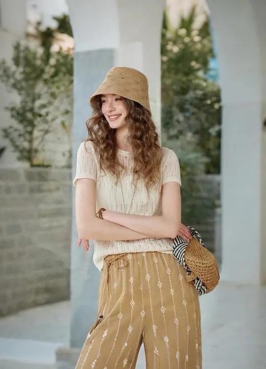 LPIUTY品牌直发！镂空短袖针织衫 C067793 商品图0