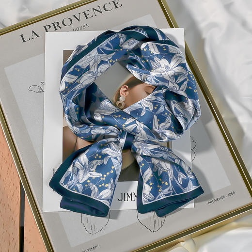 新款桑蚕丝丝巾女细窄飘带春夏季韩版双层双面领巾长条真丝围巾百搭丝巾夏季配饰新款爆款 商品图10