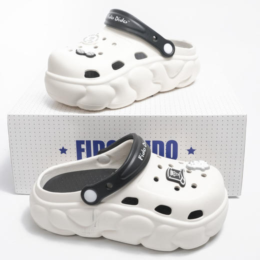 潮人夏日必备 | FIDODIDO(七喜小子)  夏季女款厚底洞洞鞋 防滑eva材质鞋子 3色入 商品图4
