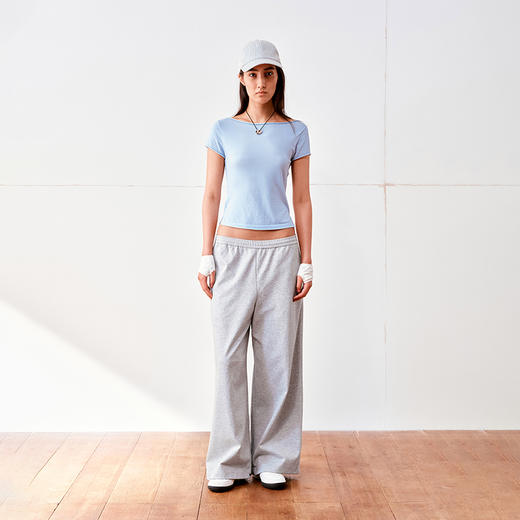 NUTH轻薄夏季可束脚卫裤松紧腰直筒阔腿休闲裤女 商品图3