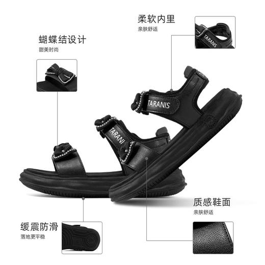 泰兰尼斯夏季新款防滑软底儿童室内鞋女童包头镂空凉鞋鞋子M06D3B2897 商品图4