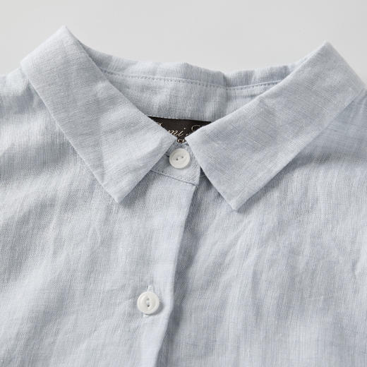 ROMI STUDIO“随性自然”100%色织亚麻天然肌理翻领衬衣 RWCSSY2211 商品图2