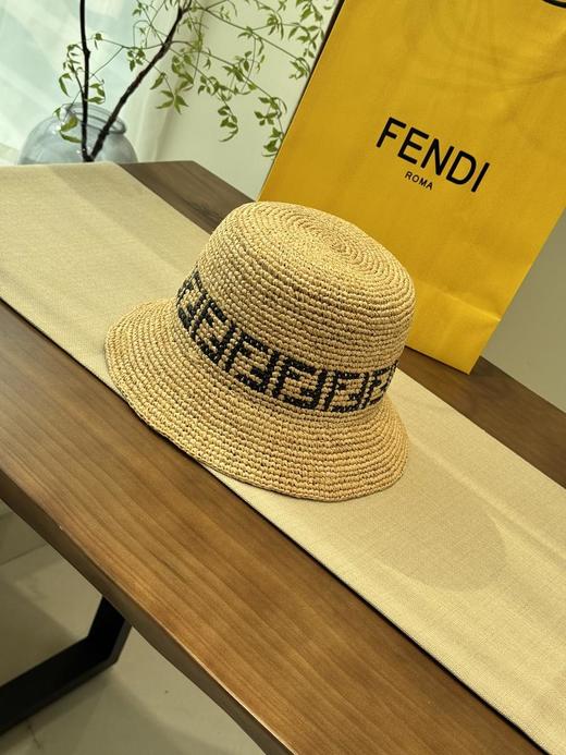 FENDI芬迪草编帽来喽FF字母勾芡编织（CO） 商品图3