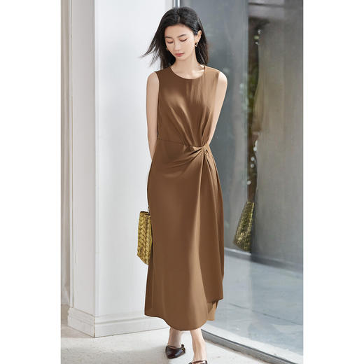 剩S/L 米思阳2025夏季新款咖啡色连衣裙5M25BL1472 商品图4