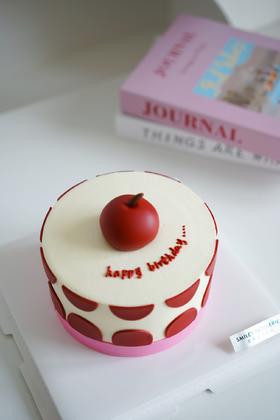 手绘奶油蛋糕 | 鲜果原味奶油 - 小苹果