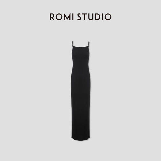 ROMI STUDIO“简约优雅”极简一字领弹力修身吊带连衣裙 RWCSLD2369 商品图2