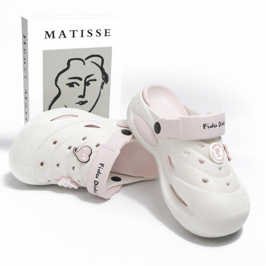 潮人夏日必备 | FIDODIDO(七喜小子) 洞洞鞋 男女款 夏季外穿舒适超厚底eva踩屎感果冻包头凉拖鞋 4色入 商品图6