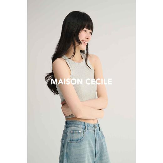 MAISON CECILE五色/全新升级纱线粗针织肌理颗粒感毛织无袖背心 商品图2
