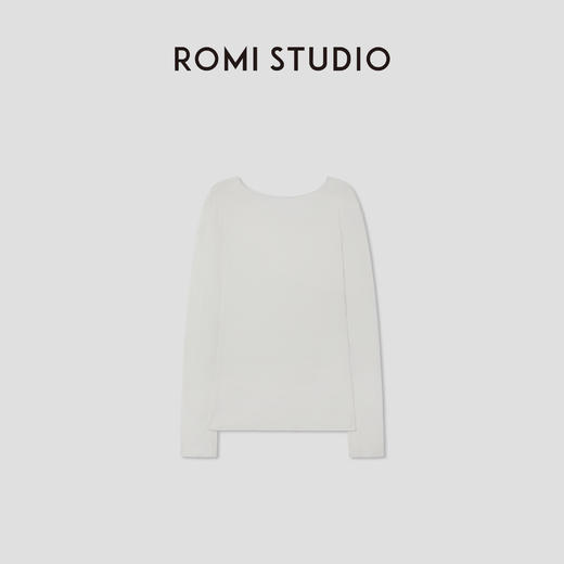 ROMI STUDIO“休闲随性”极简风春夏轻薄全棉圆领长袖T恤RWBWSH1605 商品图2