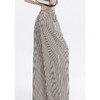 洛诗琳04732春夏新款高腰显瘦垂感复古条纹百搭休闲长裤女25280 商品缩略图0