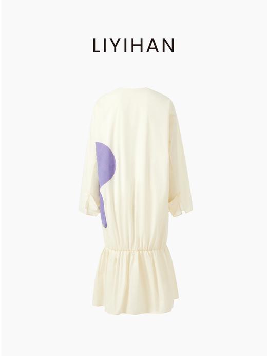 LIYIHAN花影 | 25春纯棉V领大花朵连衣裙廓形抽褶直筒裙子时尚感 商品图1