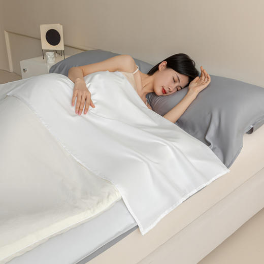 【水洗凉感丝旅行睡袋】酒店隔脏 夏季冰丝床单双人被套 旅游便携一体 国庆出行 商品图2