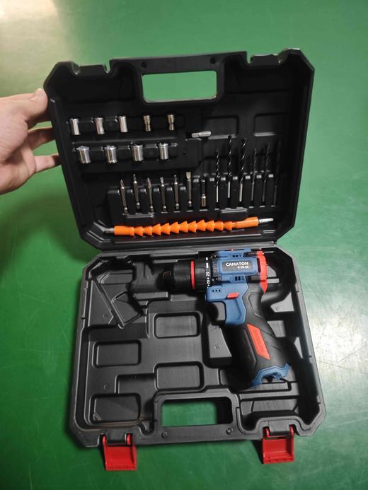 【货号07057】东科款16.8V锂电钻机头带套盒无刷电钻小钢炮电钻双速电钻机头 商品图3