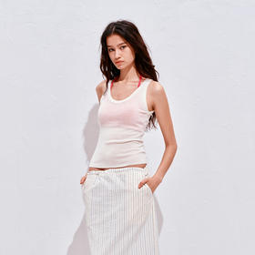 NUTH醋酸针织吊带女亲肤凉感修身工字背心女