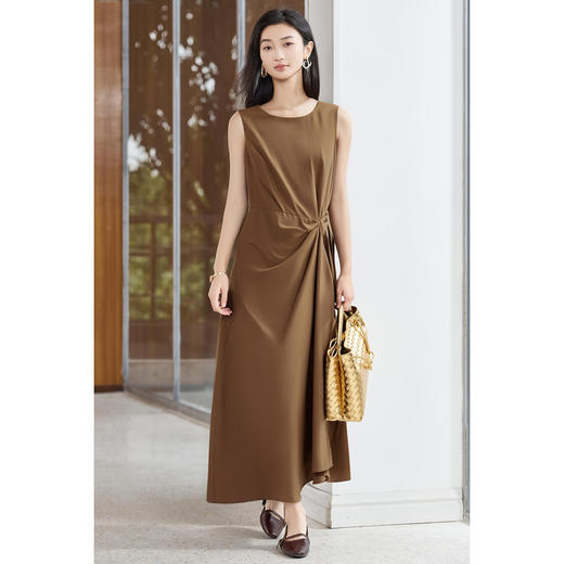 剩S/L 米思阳2025夏季新款咖啡色连衣裙5M25BL1472 商品图2