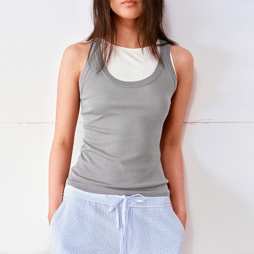 NUTH醋酸针织吊带女亲肤凉感修身工字背心女 商品图3