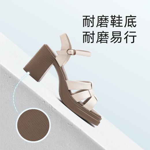 信诺真皮舒适罗马凉鞋女2025夏季新款外穿时尚气质百搭时装女鞋子X5L033-98 商品图2