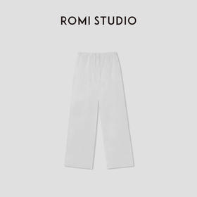 ROMI STUDIO“清新自在”经典全棉松紧腰系带直筒休闲裤RW24WXH1214