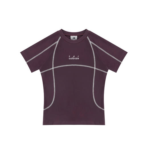 FDR官方店 撞色明线速干运动短袖t恤女夏季辣妹修身显瘦体恤上衣 商品图4