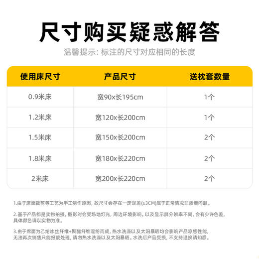 床上用品-夏季乳胶凉席a类母婴冰丝凉席三件套 商品图11