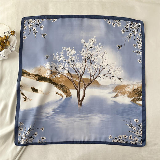 春夏款桑蚕丝丝巾女真丝小丝巾方巾53领巾时尚装饰头巾包发带百搭丝巾夏季配饰新款爆款 商品图6