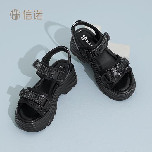 信诺品牌运动厚底沙滩鞋老爹松糕底凉鞋女款2025夏季新款透气女鞋X5L135-75 商品图8