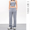 L RECNAVA 莫代尔云感空气层直筒裤 高腰松紧腰头宽松裤 显腿直 挺阔不易起球 商品缩略图1