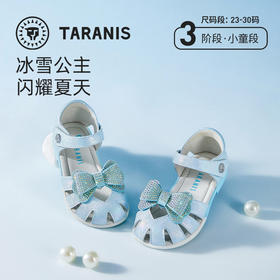 泰兰尼斯meta童鞋2025夏季新款女童凉鞋防滑透气镂空皮公主凉鞋