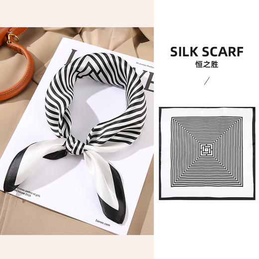 春夏款桑蚕丝丝巾女真丝小丝巾方巾53领巾时尚装饰头巾包发带百搭丝巾夏季配饰新款爆款 商品图0