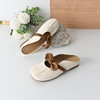 经典鲨2025年夏季款时尚褶皱甜美蝴蝶结软底室内外半拖鞋女KW163-529031 商品缩略图3