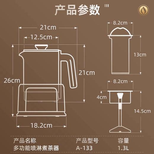金灶A-133喷淋式煮茶器大容量养生壶恒温壶蒸汽煮茶壶烧水壶家用 商品图4