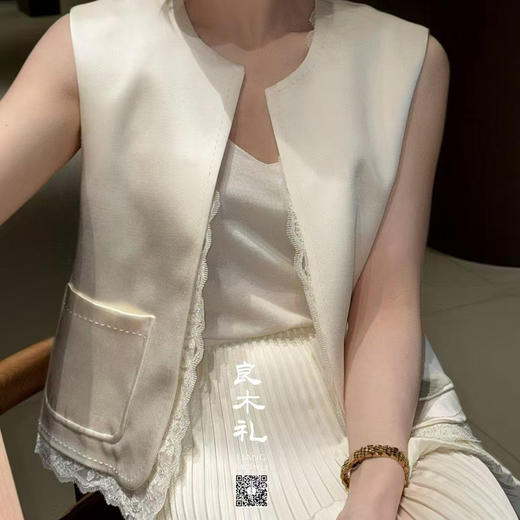 【现货】良木礼精致蕾丝边马甲（2810） 商品图1