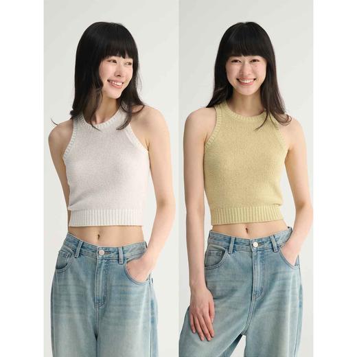 MAISON CECILE五色/全新升级纱线粗针织肌理颗粒感毛织无袖背心 商品图0