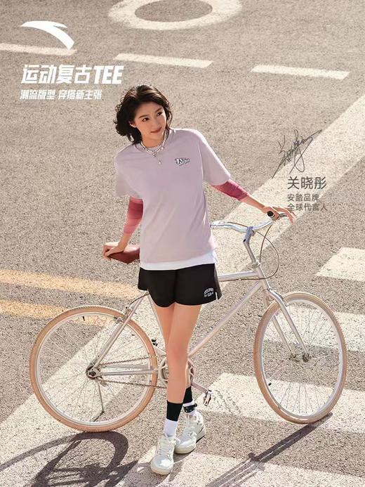 【XL断码】安踏冰丝T丨LOGO印花短袖t恤女士夏季宽松透气运动上衣162438108 商品图3