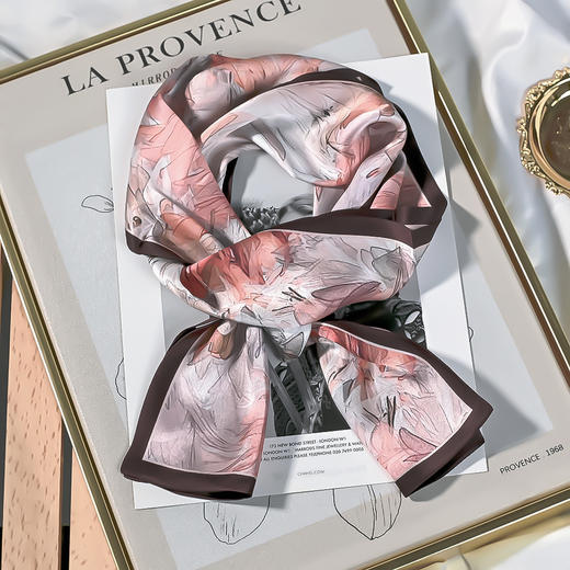 新款桑蚕丝丝巾女细窄飘带春夏季韩版双层双面领巾长条真丝围巾百搭丝巾夏季配饰新款爆款 商品图3