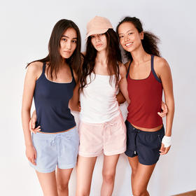 1.15上午10点8.8折！NUTH亲肤莫代尔撞色花边吊带背心女