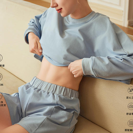 跃牌【洛水之神系列】瑜伽运动套装女2025新款宽松显瘦仙气瑜伽服6613套装 商品图2