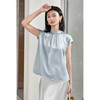 米思阳2025夏季新款通勤风优雅醋酸小衫半袖直筒光泽感衬衫上衣女1895 商品缩略图3