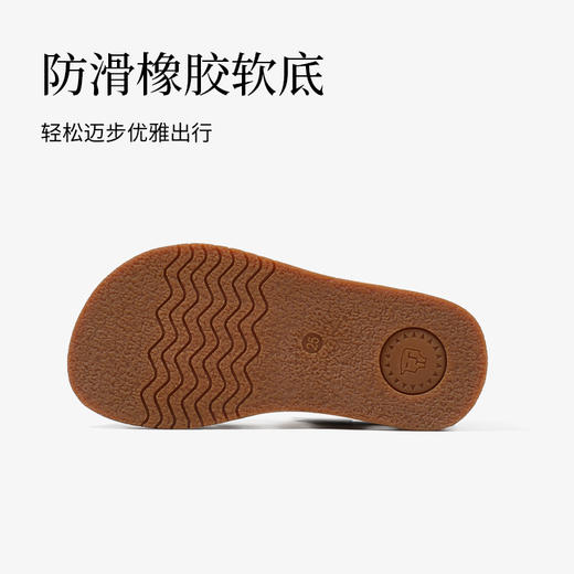 泰兰尼斯夏季小童段复古镂空皮凉鞋休闲包头凉鞋 商品图5