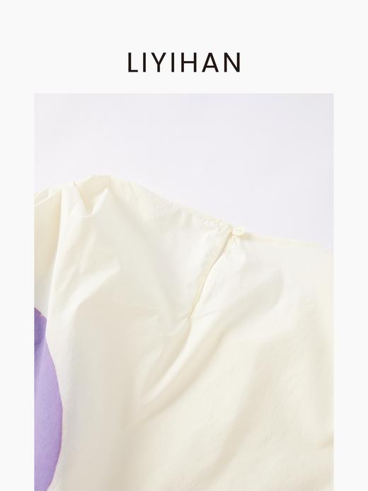 LIYIHAN花影 | 25夏新款纯棉大花朵褶皱上衣圆领无袖宽衬衫松舒适 商品图4