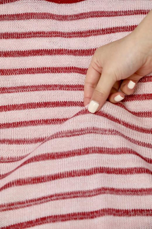 LPIUTY品牌直发！夹花撞色短袖针织衫 C067788 商品图11